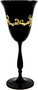 Pomp��s by Casa Padrino Luxus Wei�weinglas Set Schwarz / Gold  8,7 x H. 20,3 cm - Wei�weingl�ser mit 24 Karat Vergoldung - Pomp��se Weingl�ser designed by Harald Gl��ckler