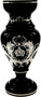 Pomp��s by Casa Padrino Luxus Pokal Vase mit edler Platin Beschichtung Schwarz / Silber  14 x H. 30,5 cm - Pomp��se Blumenvase designed by Harald Gl��ckler 