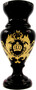 Pomp��s by Casa Padrino Luxus Pokal Vase mit 24 Karat Vergoldung Schwarz / Gold  14 x H. 30,5 cm - Pomp��se Blumenvase designed by Harald Gl��ckler