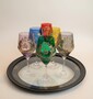 Pomp��s by Casa Padrino Luxus Weinglas Set Bunt  8,7 x H. 20,3 cm - Weingl�ser mit 24 Karat Vergoldung - Pomp��se Weingl�ser designed by Harald Gl��ckler