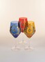 Pomp��s by Casa Padrino Luxus Weinglas Set Bunt  8,7 x H. 20,3 cm - Weingl�ser mit 24 Karat Vergoldung - Pomp��se Weingl�ser designed by Harald Gl��ckler