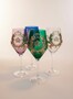 Pomp��s by Casa Padrino Luxus Weinglas Set Bunt  8,7 x H. 20,3 cm - Weingl�ser mit 24 Karat Vergoldung - Pomp��se Weingl�ser designed by Harald Gl��ckler