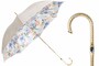 Regenschirm Damen Blumen Elfenbein - Handmade in Italy
