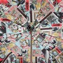 Regenschirm Damen Comics - Manuelle �ffnung - 100% Polyester - Griff aus Acetat - Handmade in Italy
