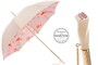 Regenschirm Damen Elfenbeinschirm mit rosa Bl�ten - Manuelle �ffnung - 100% Polyester - Griff mit Swarovski�-Kristallen - Handmade in Italy