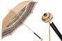 Regenschirm Damen Klassischer Beige - Manuelle �ffnung - 100% Polyester - Schmuck-Griff - Handmade in Italy