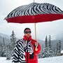 Regenschirm Damen Leone Zebrato - Handmade in Italy