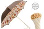 Regenschirm Damen Luxus Vintage 2 - Manuelle �ffnung - 100% Polyester - Griff mit Swarovski�-Kristallen - Handmade in Italy