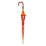 Regenschirm Damen Orange Pinselstriche - Automatische �ffnung - 100% Polyester - Griff aus Acetat - Handmade in Italy
