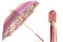 Regenschirm Damen Pink Ombre mit Blumen im Inneren - Manuelle �ffnung - 100% Polyester - Griff aus Acetat - Handmade in Italy