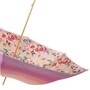Regenschirm Damen Pink Ombre mit Blumen im Inneren - Manuelle �ffnung - 100% Polyester - Griff aus Acetat - Handmade in Italy