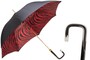 Regenschirm Damen Regenschirme mit rot-schwarzem Zebramuster - Manuelle �ffnung - 100% Polyester - Griff aus Acetat - Handmade in Italy