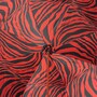 Regenschirm Damen Regenschirme mit rot-schwarzem Zebramuster - Manuelle �ffnung - 100% Polyester - Griff aus Acetat - Handmade in Italy