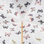 Regenschirm Damen Schmetterlingsschirm mit Orangefarbenem Ledergriff - Handmade in Italy