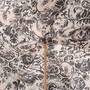 Regenschirm Damen in Wei� / Schwarz mit Blumenschmuck, Doppelgewebe - Manuelle �ffnung - 100% Polyester - Griff aus Acetat - Handmade in Italy