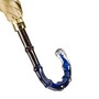 Regenschirm Damen mit Blauen Dahlien - Automatische �ffnung - 100% Polyester - Griff aus Acetat - Handmade in Italy