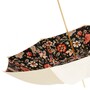 Regenschirm Damen mit Blumenmotiv - Manuelle �ffnung - 100% Polyester - Griff aus Acetat - Handmade in Italy