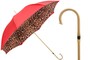 Regenschirm Damen mit Flecken in Rot, Doppelgewebe - Handmade in Italy