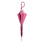 Regenschirm Damen mit Fuchsien Dahlien, Doppelgewebe - Manuelle �ffnung - 100% Polyester - Griff aus Acetat - Handmade in Italy