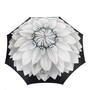 Regenschirm Damen mit Grauen Dahlien - Automatische �ffnung - 100% Polyester - Griff aus Acetat - Handmade in Italy