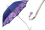 Regenschirm Damen mit Lila Dahlien, Doppelgewebe - Handmade in Italy