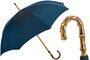 Regenschirm Herren Blau Tarnfarben-Schirm aus Bambus - Handmade in Italy