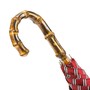 Regenschirm Herren Nadelstreifen Klassisch Schirm aus Bambusholz - Handmade in Italy
