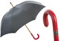 Regenschirm Herren f�r Mann mit rotem Ledergriff - Handmade in Italy