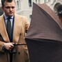 Regenschirm Herren mit Hickoryholz - Handmade in Italy