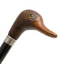 Regenschirm Herren mit Streifen und Ente - Automatische �ffnung - 100% Polyester - Griff aus Acetat - Handmade in Italy
