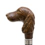 Regenschirm Herren mit Streifen und Hund - Automatische �ffnung - 100% Polyester - Griff aus Acetat - Handmade in Italy