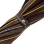 Regenschirm Herren mit Streifen und Hund - Automatische �ffnung - 100% Polyester - Griff aus Acetat - Handmade in Italy