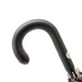 Regenschirm Herren mit Streifen und Ledergriff - Handmade in Italy