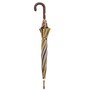 Regenschirm Herren mit Streifen und Strau�enledergriff 2 - Handmade in Italy