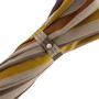 Regenschirm Herren mit Streifen und Strau�enledergriff 2 - Handmade in Italy