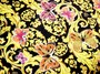 Riesiges XXL Luxus Barock Kissen Flowers & Butterflies Pomp��s by Casa Padrino von Harald Gl��ckler 80 x 80 cm mit funkelnden Glitzersteinen