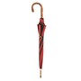 Roter und Schwarzer Regenschirm f�r Mann, Kastanie - Handmade in Italy