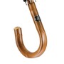 Roter und Schwarzer Regenschirm f�r Mann, Kastanie - Handmade in Italy