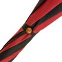 Roter und Schwarzer Regenschirm f�r Mann, Kastanie - Handmade in Italy