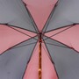 Roter und Schwarzer Regenschirm f�r Mann, Kastanie - Handmade in Italy