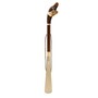 Schuhanzieher mit Dackel - Buchenholz-Stange, Schaufel aus ABS, Griff aus Emailliertem Messing - Handmade in Italy