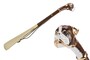 Schuhanzieher mit Deutscher Boxer - Buchenholz-Stange, Schaufel aus ABS, Griff aus Emailliertem Messing - Handmade in Italy