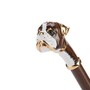 Schuhanzieher mit Deutscher Boxer - Buchenholz-Stange, Schaufel aus ABS, Griff aus Emailliertem Messing - Handmade in Italy