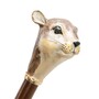 Schuhanzieher mit Eichh�rnchen - Buchenholz-Stange, Schaufel aus ABS, Griff aus Emailliertem Messing - Handmade in Italy
