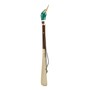 Schuhanzieher mit Ente - Buchenholz-Stange, Schaufel aus ABS, Griff aus Emailliertem Messing - Handmade in Italy