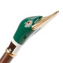 Schuhanzieher mit Ente - Buchenholz-Stange, Schaufel aus ABS, Griff aus Emailliertem Messing - Handmade in Italy