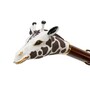 Schuhanzieher mit Giraffe - Buchenholz-Stange, Schaufel aus ABS, Griff aus Emailliertem Messing - Handmade in Italy