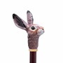 Schuhanzieher mit Hase - Buchenholz-Stange, Schaufel aus ABS, Griff aus Emailliertem Messing - Handmade in Italy