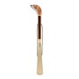 Schuhanzieher mit Hermelin - Buchenholz-Stange, Schaufel aus ABS, Griff aus Emailliertem Messing - Handmade in Italy