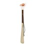 Schuhanzieher mit Jack Russell - Buchenholz-Stange, Schaufel aus ABS, Griff aus Emailliertem Messing - Handmade in Italy